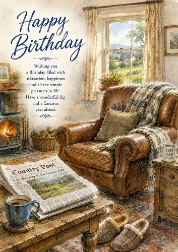 The Perfect Country Day A4 Portrait Birthday Card Topper