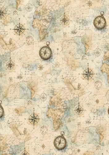 Seamless Maps And Compasses Seamless Pattern Background