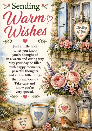 Sending Warm Wishes A4 Portrait Topper