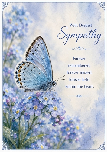 Forever Remembered Sympathy A4 Portrait Topper