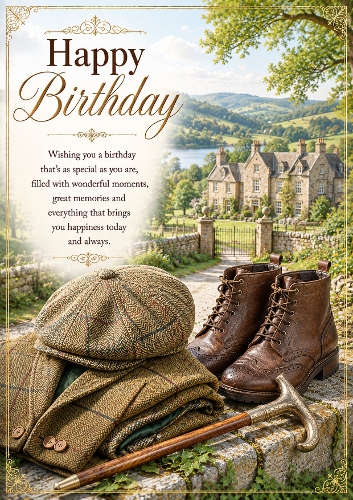 The Country Manor Gentleman Birthday A4 Portrait Topper