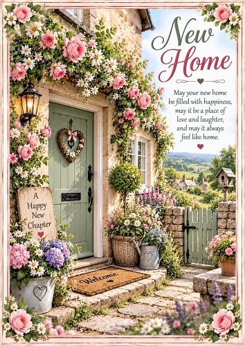New Home – A Beautiful New Chapter A4 Portrait Card Topper