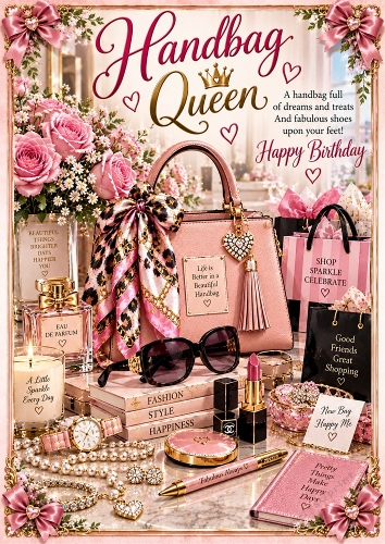 Handbag Queen Birthday A4 Portrait Topper