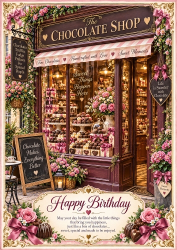 Chocolate Heaven Birthday A4 Portrait Topper