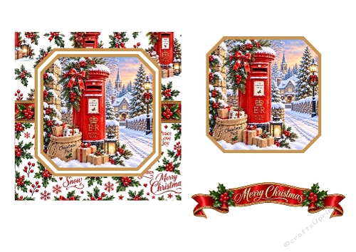  5.5 X 5.5 - A Very Merry Christmas Post Christmas Card Topper