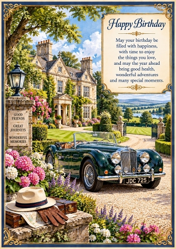 The Country Gentlemans Birthday A4 Portrait Card Topper