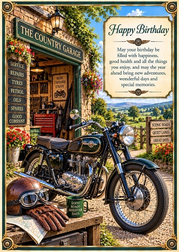 The Open Road Birthday A4 Portrait Card Topper