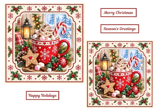 Christmas Hot Chocolate Magic Card Toppers