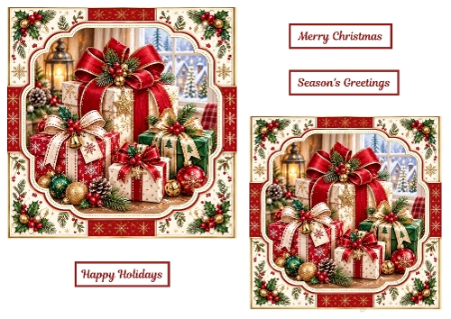 Christmas Gifts Magic Card Toppers