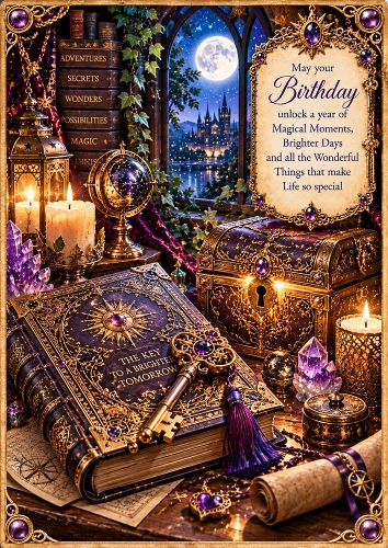Birthday Magic A4 Portrait Card Topper