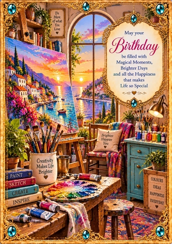 Creative Joy Birthday A4 Portrait Card Topper