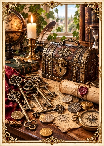 Treasure Hunt A4 Portrait Card Topper