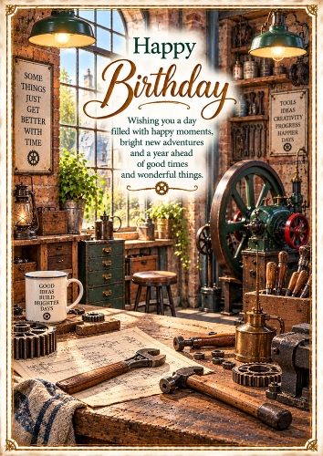 Birthday Workshop A4 Portrait Card Topper