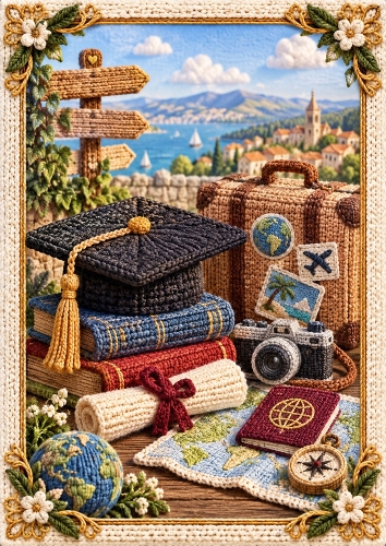 Knitted Dreams And Big Adventures A4 Portrait Card Topper