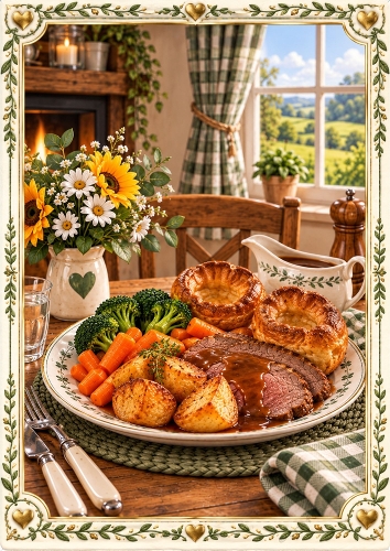Suday Roast Birthday A4 Portrait Card Topper