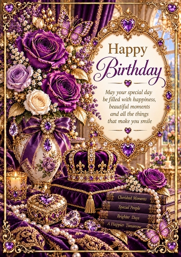 A Royal Birthday A4 Card Topper