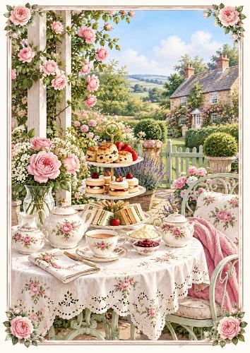 Traditional Afternoon Tea A4 Portrait