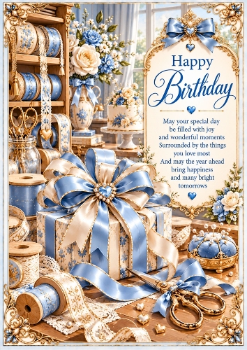 Birthday Ribbon Atelier A4 Portrait Card Topper