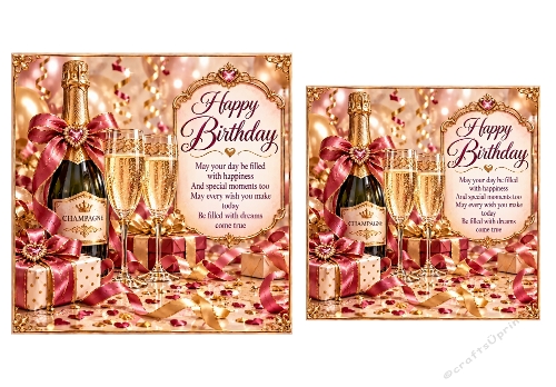 Birthday Celebration 6x6 and 5x5 Birthday Card Toppers 