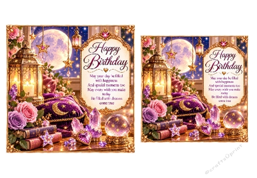 Magical Birthday 6x6 and 5x5 Birthday Card Toppers