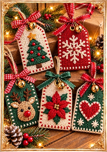  A4 Portrait Christmas Tags Card Topper