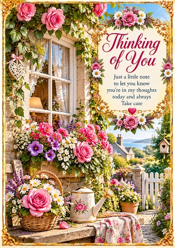 Thinking Of You A4 Portrait Card Topper