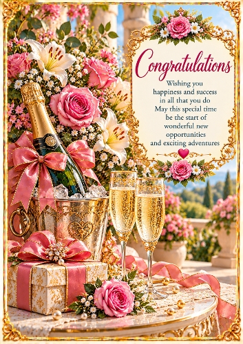 Congratulations A4 Portrait Card Topper