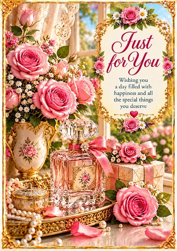 Just For You A4 Portrait Card Topper