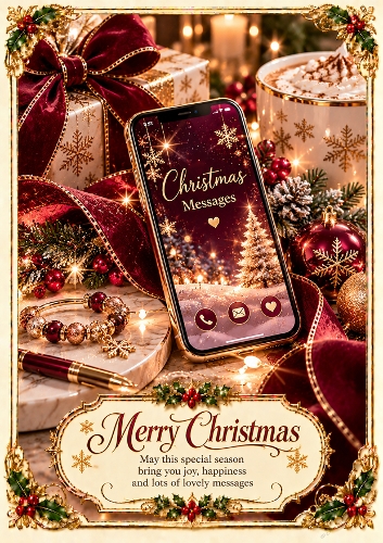  Christmas Smartphone A4 Portrait Christmas Card Topper