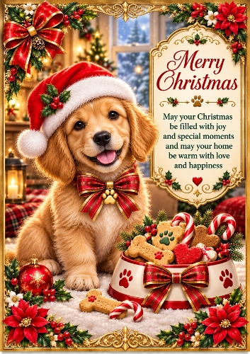 Christmas Treats A4 Portrait Christmas Card Topper