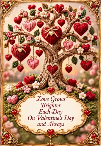 The Heart Tree - A4 Portrait Valentines Day Card Topper