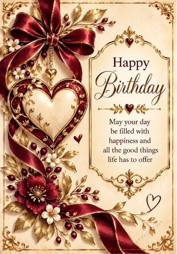 Simply Wonderful - A4 Portrait Birthday Card Topper