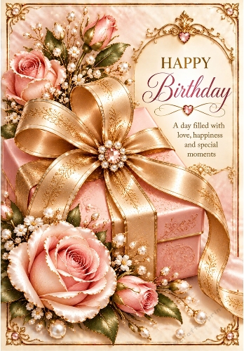 A Gift Of Love - A4 Portrait Birthday Card Topper