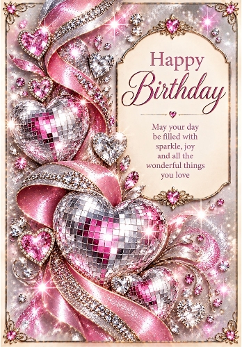 Disco Diamond - A4 Portrait Birthday Card Topper