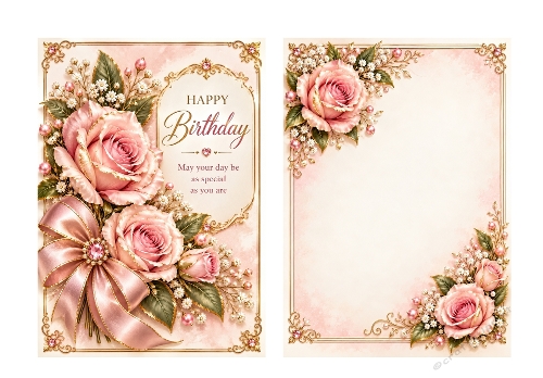 Beautiful Flowers Card Front And Insert 5 x 7 Inch 