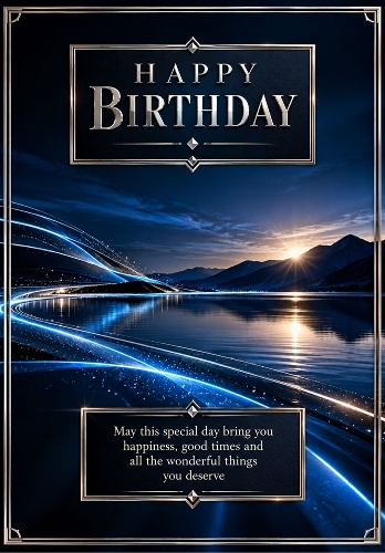 Digital Horizon - A4 Portrait Card Topper