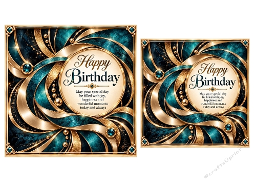 Midnight Interlace - 6 X 6 and 5 X 5 inch - Card Toppers