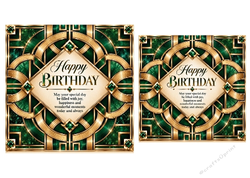Emerald Labyrinth - 6 X 6 and 5 X 5 inch - Card Toppers