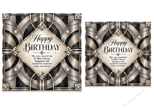 Silver Meridian - 6 X 6 and 5 X 5 inch - Card Toppers