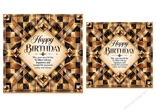 The Golden Mosaic - 6 X 6 and 5 X 5 inch - Card Toppers