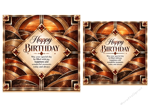 Copper Horizon - 6 X 6 and 5 X 5 inch - Card Toppers
