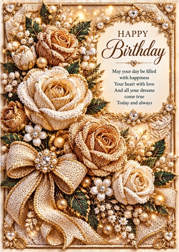 Birthday Elegance - A4 Portrait - Birthday Card Topper