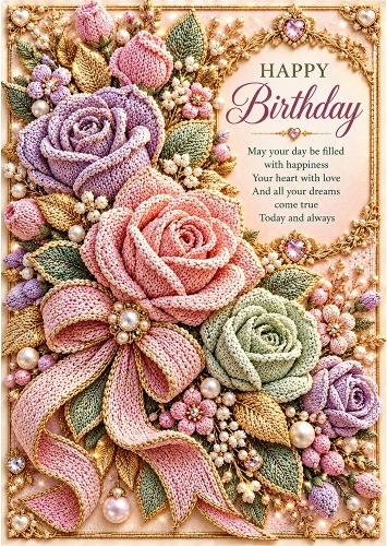 Pretty Pastels - A4 Portrait - Birthday Card Topper