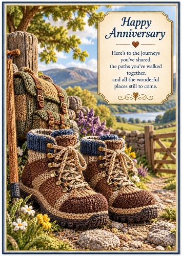 Woolly Wanderers - A4 Portrait - Anniversary Card Topper