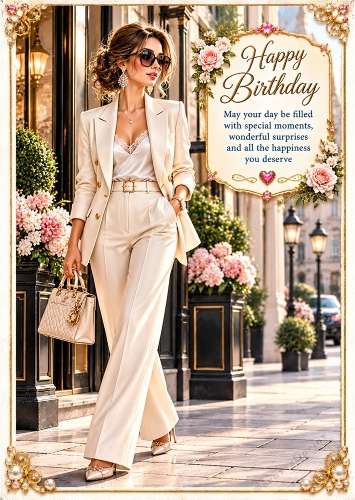 City Chic  - A4 Portrait - Birthday Card Topper