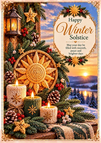 Winter Solstice - A4 Portrait - Pagan Card Topper