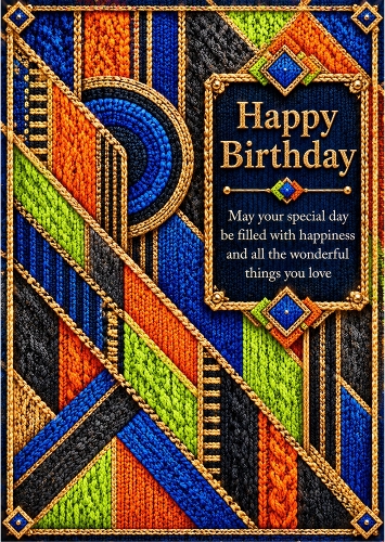 Colour Rush - A4 Portrait - Birthday Card Topper