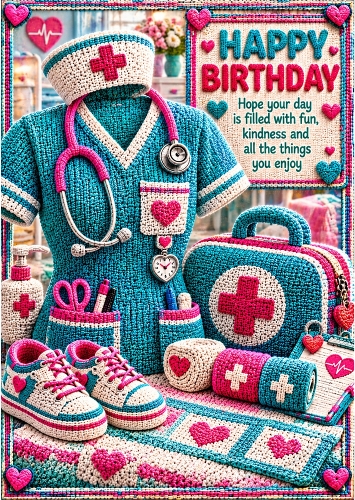 Super Nurse   - A4 Portrait - Birthday Card Topper
