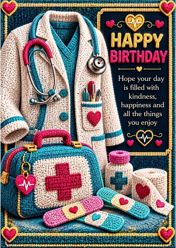 Dr Hero  - A4 Portrait - Birthday Card Topper