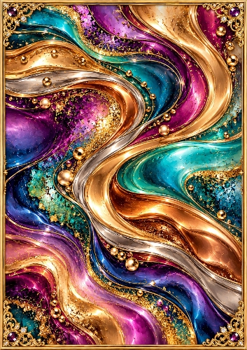 Liquid Opulence - A4 Portrait - Background Card Topper